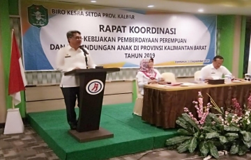 Rakor Kebijakan Pemberdayaan Perempuan dan Perlindungan Anak di Provinsi Kalbar Tahun 2019.