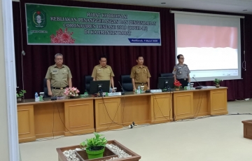Rapat Koordinasi Kebijakan Penanggulangan dan Pengendalian Virus Corona di Kalimantan Barat