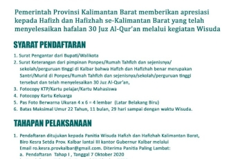 WISUDA HAFIZH DAN HAFIZHAH PROVINSI KALIMANTAN BARAT