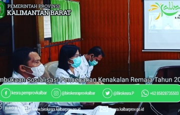 Pembukaan Sosialisasi Pencegahan Kenakalan Remaja Tahun 2021