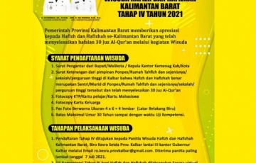 Wisuda Hafizh dan Hafizhah Provinsi Kalimantan Barat Tahap IV Tahun 2021
