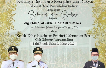 Pelantikan Pejabat Tinggi Pratama dan Pejabat Administrator di Lingkungan Pemerintah Provinsi Kalimantan Barat