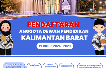 Pengumuman Pendaftaran Anggota Dewan Pendidikan Kalimantan Barat Periode 2024 - 2029